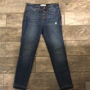 Madewell 10 inch high rise skinny jeans. Size 26.